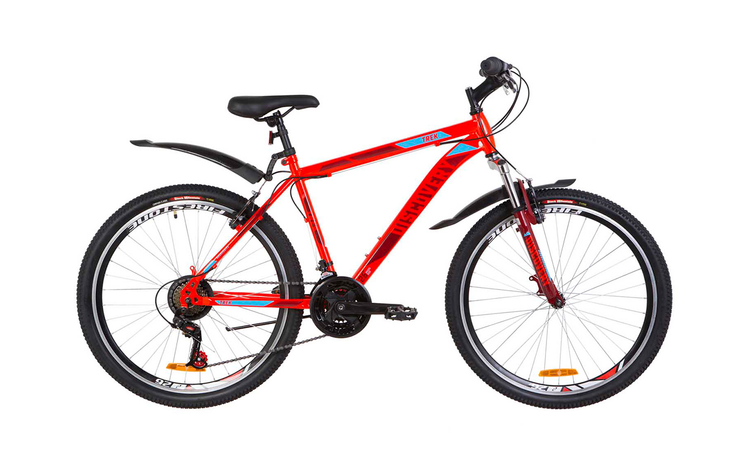 Фотографія Велосипед 26" Discovery TREK DD (2019) 2019 Червоно-синій 